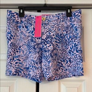 Lilly Pulitzer NWT Jayne Knit Shorts High Tides Good Vibes Size 6